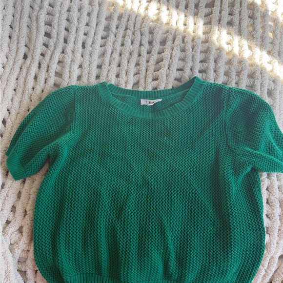 THML Sweaters - THML Emerald Green Knit Short Sleeve Sweater